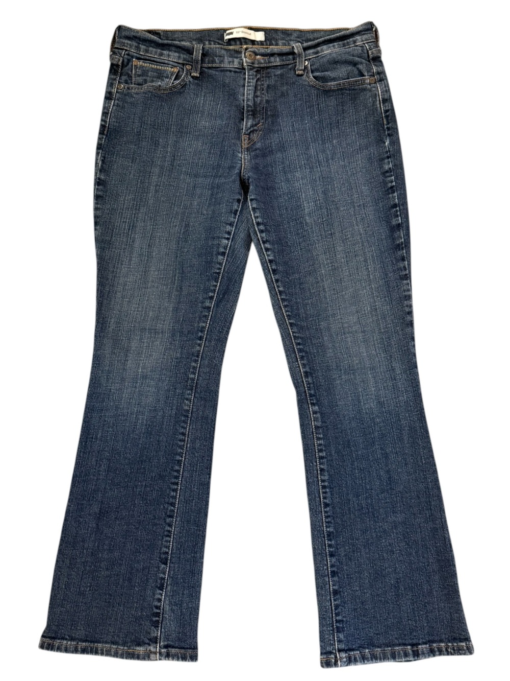 Levi's 515 Bootcut Jeans 12S Medium Wash Blue Stretch High Rise Studded